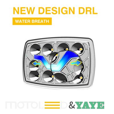 CD70 CG125 70cc Moto Led Headlight DC12V Dual Color White Yellow DRL Headlight