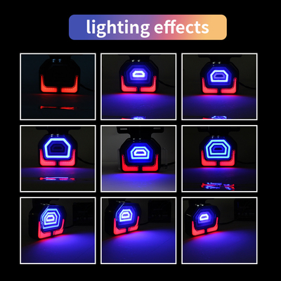 Waterproof Motorcycle Taillight Steering Brake Flash ABS License Plate Light For ZJ125 WY125