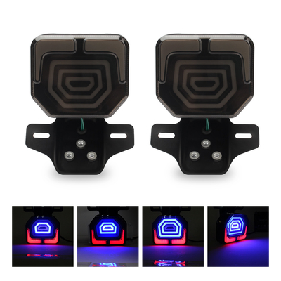 Waterproof Motorcycle Taillight Steering Brake Flash ABS License Plate Light For ZJ125 WY125