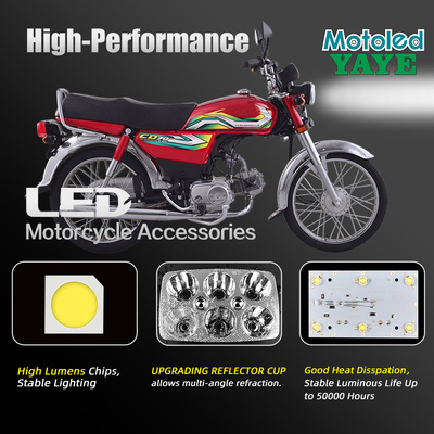 CD70 CG125 Motorcycle LED Headlight with DRL and Long Lifespan Universal Fitment