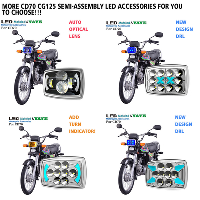 CD70 CG125 Motorcycle LED Headlight with DRL and Long Lifespan Universal Fitment