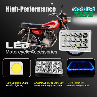 DC12V 12 Lamp Chips Semi-assembly White DRL Blue Motorcycle LED Accessory Headlight