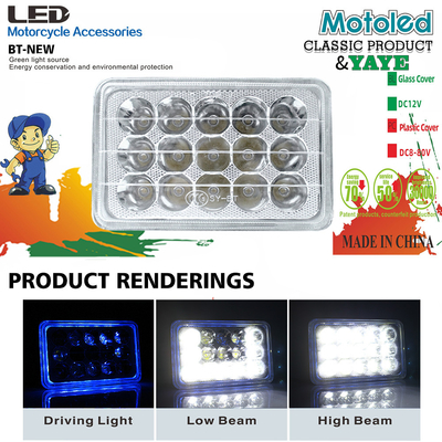 DC12V 12 Lamp Chips Semi-assembly White DRL Blue Motorcycle LED Accessory Headlight