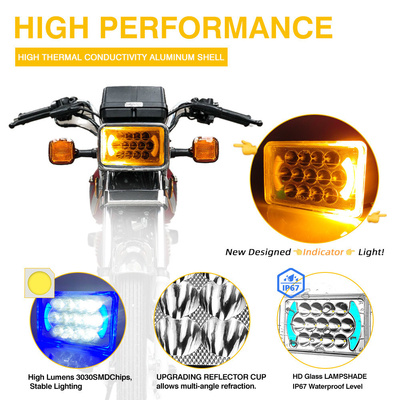 575*350*295 mm YAYE CG125 Built-in Motorcycle LED Headlight Bulb with DRL / Turn Signal