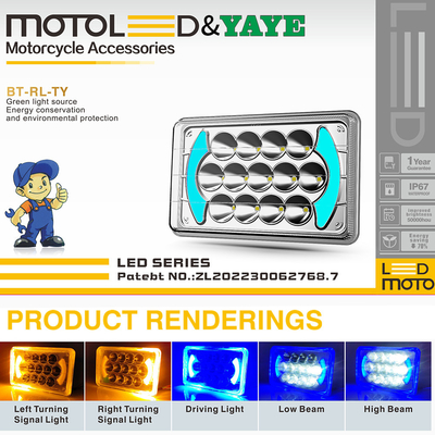 575*350*295 mm YAYE CG125 Built-in Motorcycle LED Headlight Bulb with DRL / Turn Signal