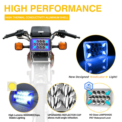 575*350*295 mm YAYE CG125 DC12V Motorcycle LED Headlight Bulb with DRL / Turn Signal