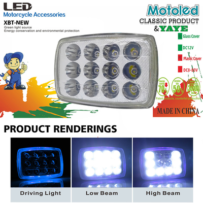 CD70 CG125 Motorcycle LED Headlight High Thermal Conductivity Aluminum Housing 12 Lamp