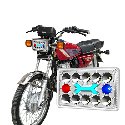 DC12V Semi-assembly Red Blue Flash DRL White Hi/Lo Beam LED Headlight for Honda-CG125