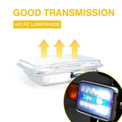 Plastic Reflector 6*4 inch DC12V Cg125 125cc DRL Flash Motorcycle LED Accessory Headlight