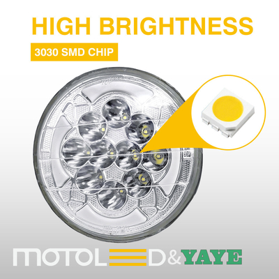 743*312*310 mm YAYE GN 125 XTZ Motorcycle Round LED Headlight with Daytime Running Light / Turn Signal
