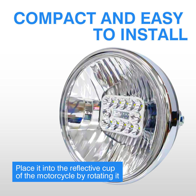 Motorcycle Built In LED Headlight 12V 45W 4500LM With Aviation Aluminum Parts