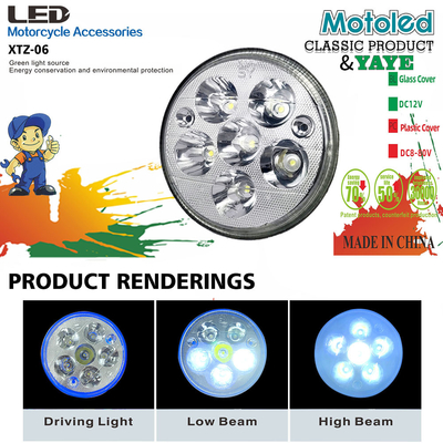 5.75 Inch GN125 Motorcycle Headlight High Low Beam and Blue DRL for Optimal Visibility