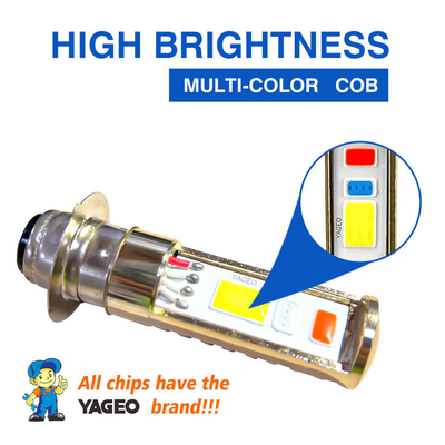 Red Blue White P15D H6M Led Bulb DC12V 8W 800LM Motorbike Headlight Bulb