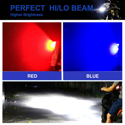 Red Blue White P15D H6M Led Bulb DC12V 8W 800LM Motorbike Headlight Bulb