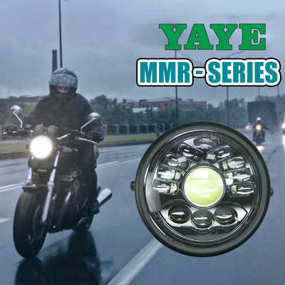 100W 12000LM Motorcycle Headlight Assembly With Projector Lens And High Low Beam
