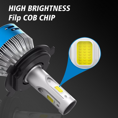 Die Cast Aluminum Led H4 Motorcycle Bulb With 3 Side Emitting