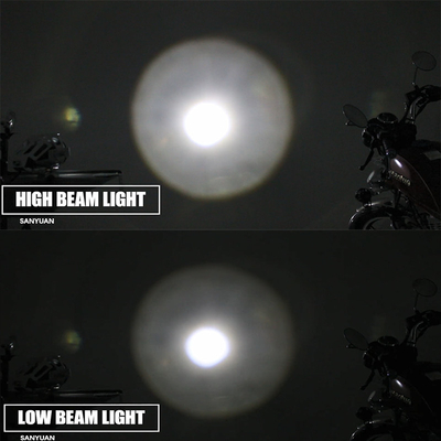 Angel Eye LED Projector Lens Headlight High Beam Light U7 Motorcycle Spotlight
