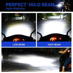 Motorcycle Headlight AC/DC 8-80V H4 HS1 BA20D H6 P15D H6M 18w 1800LM Ceramic Led Bulb