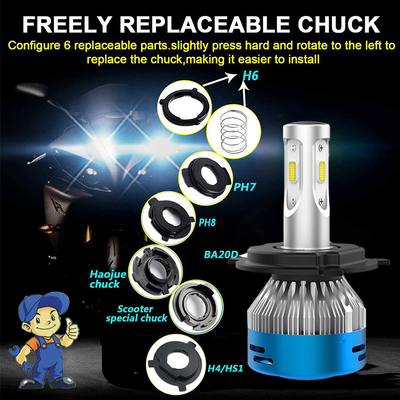 COB Bead Motorcycle Headlights With Die Cast Aluminum Parts And Fan Cooling