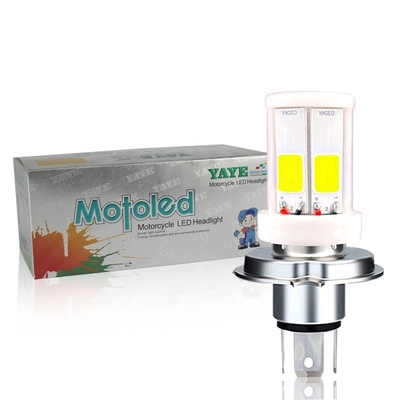 2400lm 50000 Hours H4 HS1 BA20D H6 P15D H6M 4 COB Ceramic LED Head Light Fog Bulb
