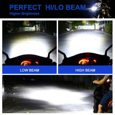 2400lm 50000 Hours H4 HS1 BA20D H6 P15D H6M 4 COB Ceramic LED Head Light Fog Bulb