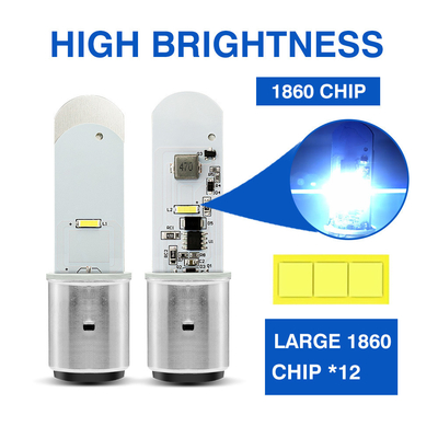 Motorcycle LED Bulb H6 Ba20d 23W 2300LM with Aluminum Base Borad COB 12V Motor Accessories