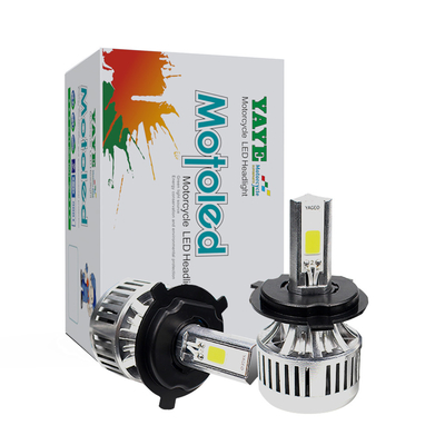 High Power H4 Motorcycle Headlight For DC/AC 8-80V Voltage And COB Light Source