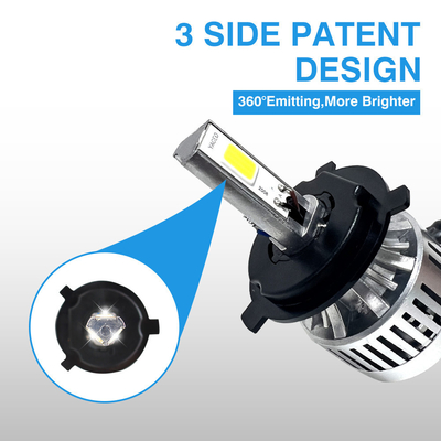 High Power H4 Motorcycle Headlight For DC/AC 8-80V Voltage And COB Light Source