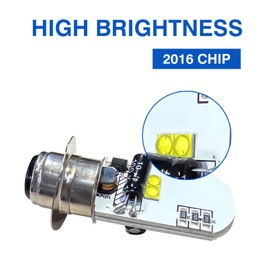 AC/DC 8-80V Voltage White LED Chip Motorcycle Headlight Bulb P15D H6M High Low Beam