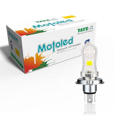 AC/DC8-80V H4 HS1 BA20D H6 COB LED Motorcycle Headlight Bulb With Aluminum Base Board