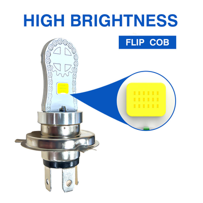 AC/DC8-80V H4 HS1 BA20D H6 COB LED Motorcycle Headlight Bulb With Aluminum Base Board
