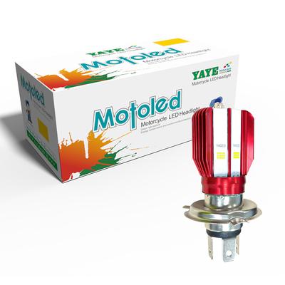 Lumen 1800lm YAYE Motorcycle Headlight Bulb 2 Side Emitting CSP AC/DC8-80V H4 HS1 BA20D H6 H6M P15D
