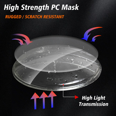 Aluminum Shell Red Skull Headlight For Motorcycle Automotive DRL LED Headlight