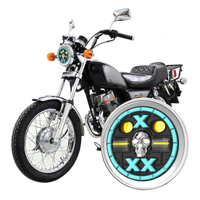 YY6C-DTZ-TJ012-WY Red Skull DRL LED Headlight For CM125 Aluminum