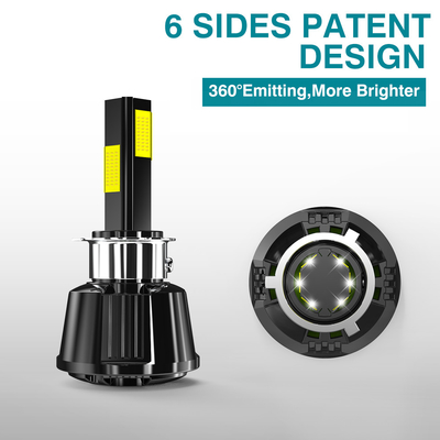 6 Light Built-in Drive Hi/Lo Beam Flash Motorcycle LED Headlight for Four Lines by YAYE