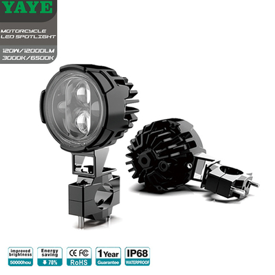 DC8-80V Input Voltage Super Bright 120W LED Motorcycle Spotlight with IP68 Protection