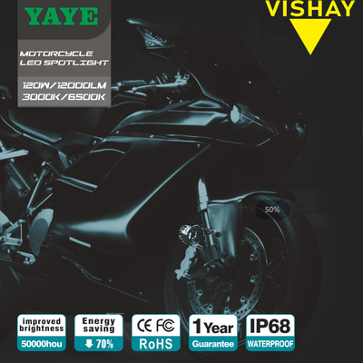 IP68 Motorcycle Led Fog Light With Front Brackets And Energy Saving Design
