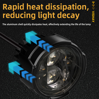 IP68 Motorcycle Led Fog Light With Front Brackets And Energy Saving Design
