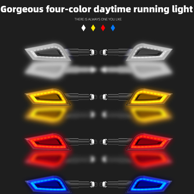 Blue Motorcycle LED Turn Signal Indicator Light With 6500k Light Temperature