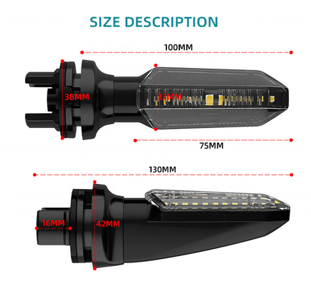 DC12V Voltage ABC PC Material YAYE Water Lamp Motorcycle Turn Signal Indicators Light