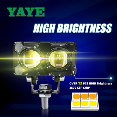 3570CSP Light Source 20W 2000LM LED Mini Spot Light for Motorcycle Yellow White Color