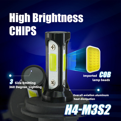 6500K COB LED Motorcycle Headlights HS1 H4 H7 H11 S2 50W 5000LM AC DC for Motocicleta