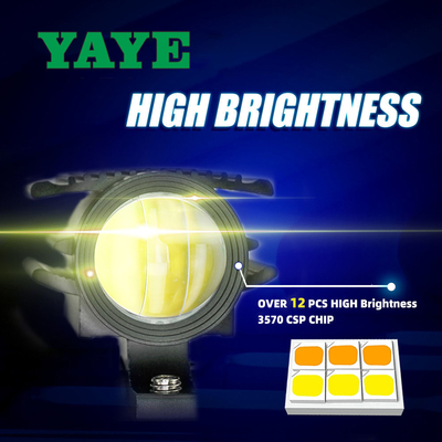 3570CSP YYFJD-JRY YAYE Motorcycle LED Mini Spot Light 16W 1600LM AC DC 8V 80V Yellow White