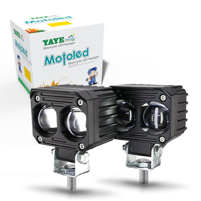 YAYE Motorcycle Mini Driving Light with 40W 4000LM Dual Color and Aviation Aluminum Parts