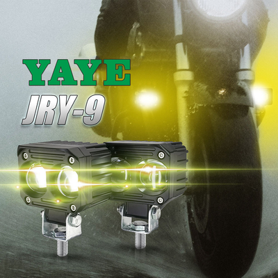 YAYE Motorcycle Mini Driving Light with 40W 4000LM Dual Color and Aviation Aluminum Parts