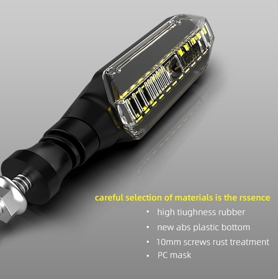 Universal Motorcycle LED Turn Lamp with Waterproof Design and 6500k Light Temperature