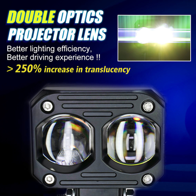 YAYE Motorcycle Mini Driving Light with 40W 4000LM Dual Color and Aviation Aluminum Parts