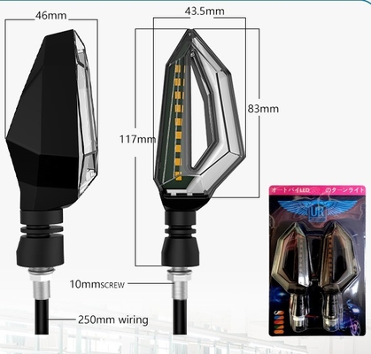 DC12V Motorcycle Turn Signals Light Tail Flasher LED Flowing Water Blinker IP67 Bendable