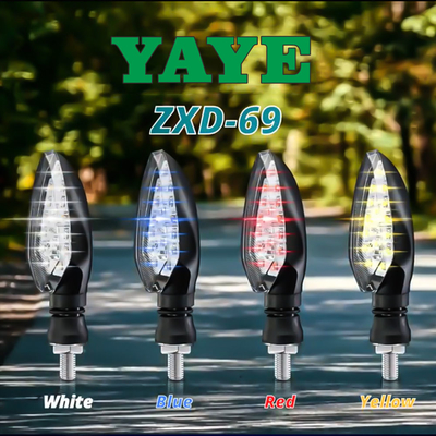 Yellow White Blue Red Motorcycle Led Turn Signals DC12V Moto Dynamic Headlights