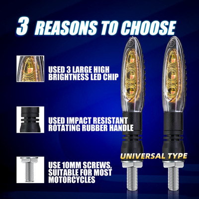Motorcycle Turn Signal Lights Classic Amber DC12V High Brightness For YYZXD-53 Model